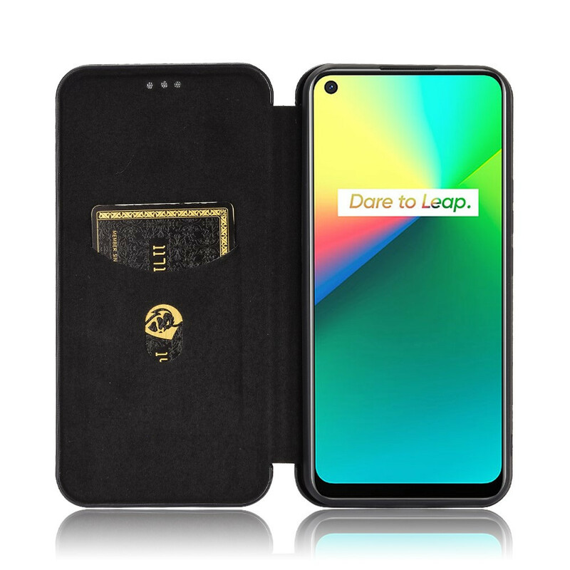 Flip Cover Realme 7i Silicone Carbone Coloré Flip Cover Realme 7i Silicone Carbone Coloré