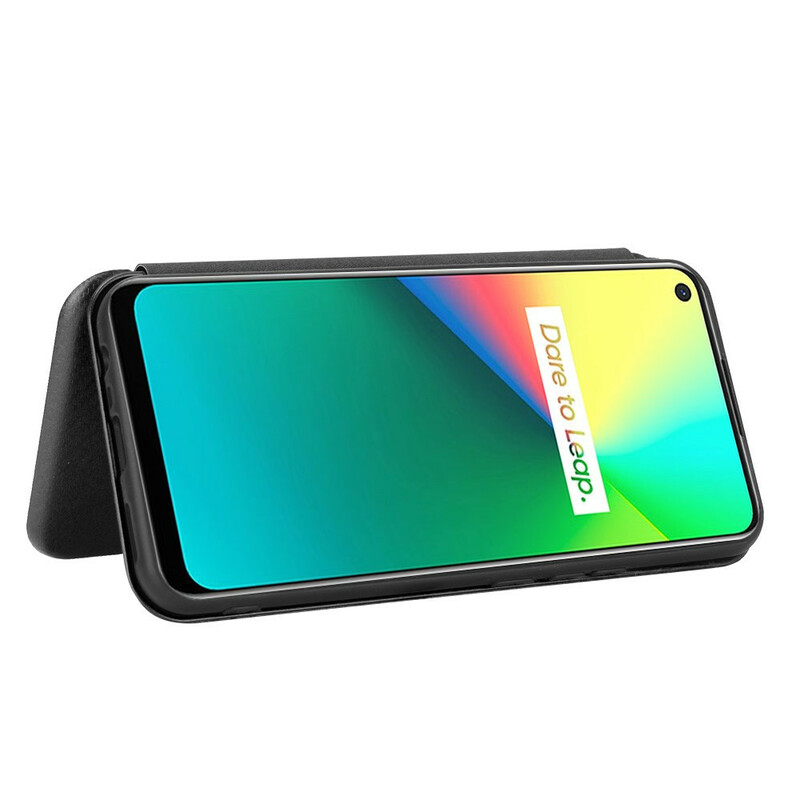 Flip Cover Realme 7i Silicone Carbone Coloré