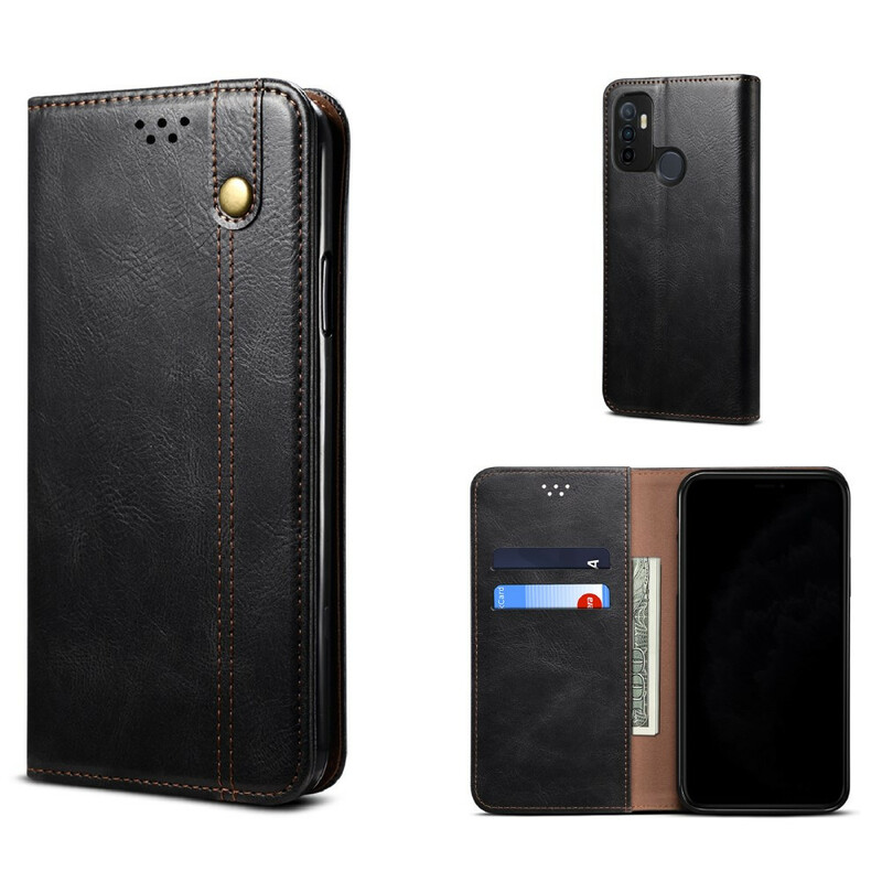 Flip Cover Oppo A53 / A53s Simili Cuir Ciré Flip Cover Oppo A53 / A53s Simili Cuir Ciré