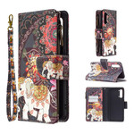 Housse Oppo Find X2 Lite Poche Zippée Éléphant Housse Oppo Find X2 Lite Poche Zippée Éléphant