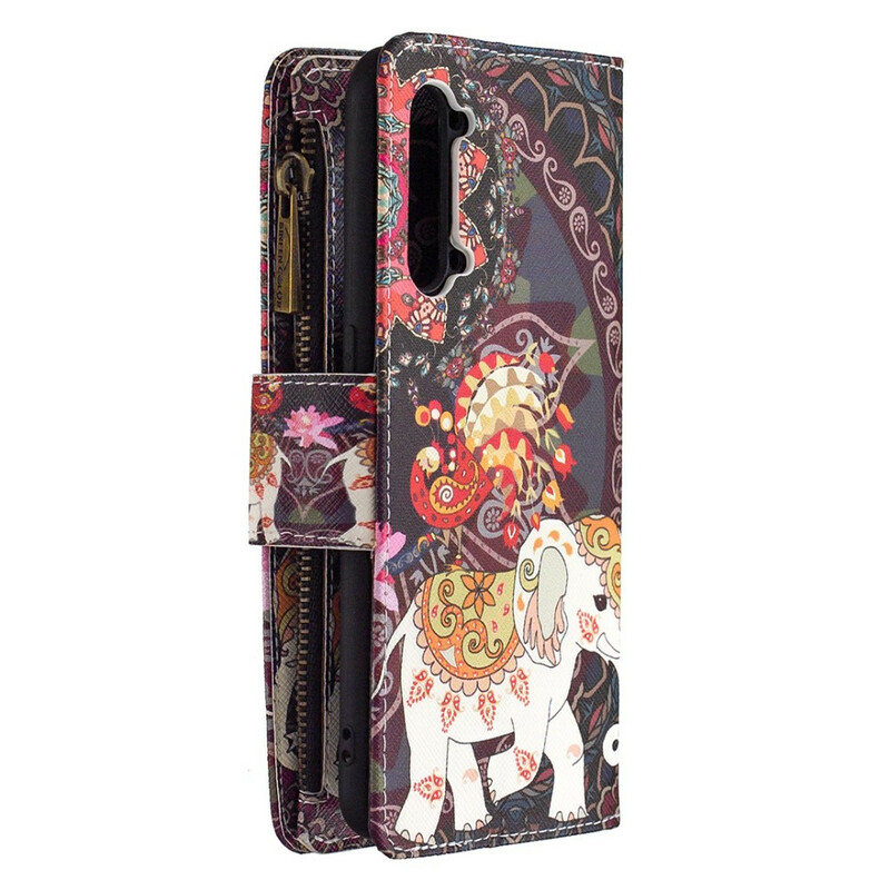 Housse Oppo Find X2 Lite Poche Zippée Éléphant Housse Oppo Find X2 Lite Poche Zippée Éléphant