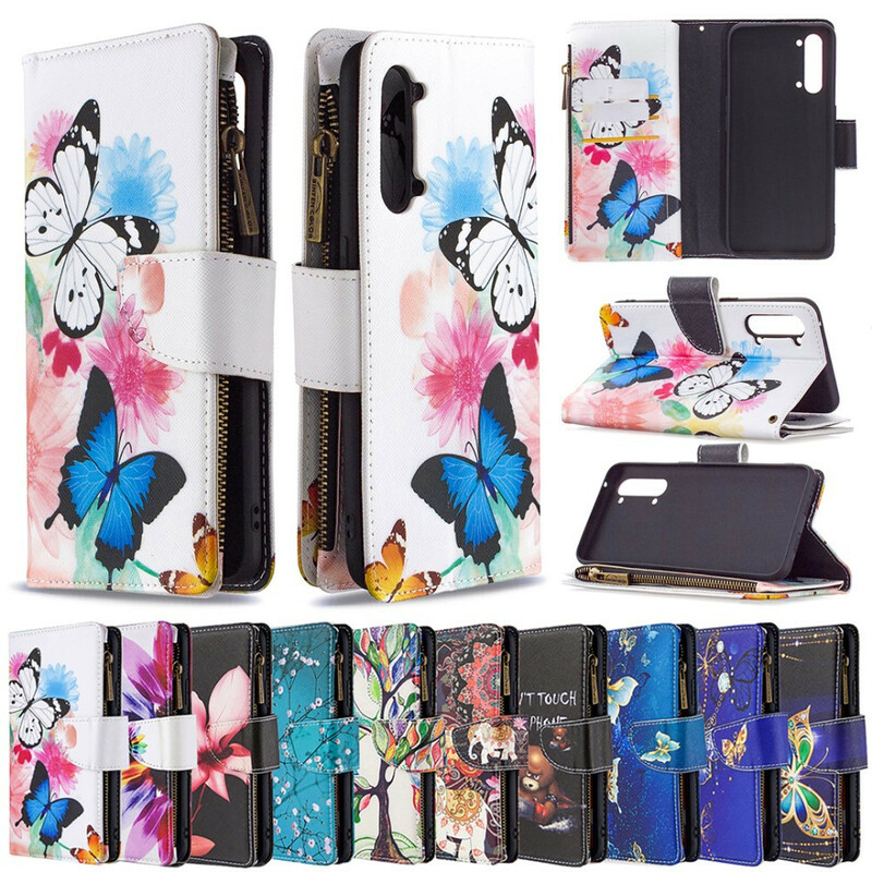 Housse Oppo Find X2 Lite Poche Zippée Éléphant Housse Oppo Find X2 Lite Poche Zippée Éléphant