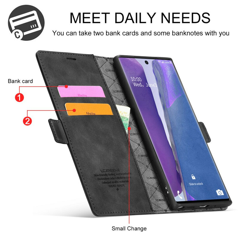 Flip Cover Samsung Galaxy Note 20 Ultra LC.IMEEKE Effet Cuir Flip Cover Samsung Galaxy Note 20 Ultra LC.IMEEKE Effet Cuir