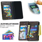 Housse Oppo Find X2 Neo Poche Zippée Papillon Royal Housse Oppo Find X2 Neo Poche Zippée Papillon Royal