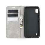 Flip Cover Samsung Galaxy A10 Effet Cuir Vintage Stylisé Flip Cover Samsung Galaxy A10 Effet Cuir Vintage Stylisé