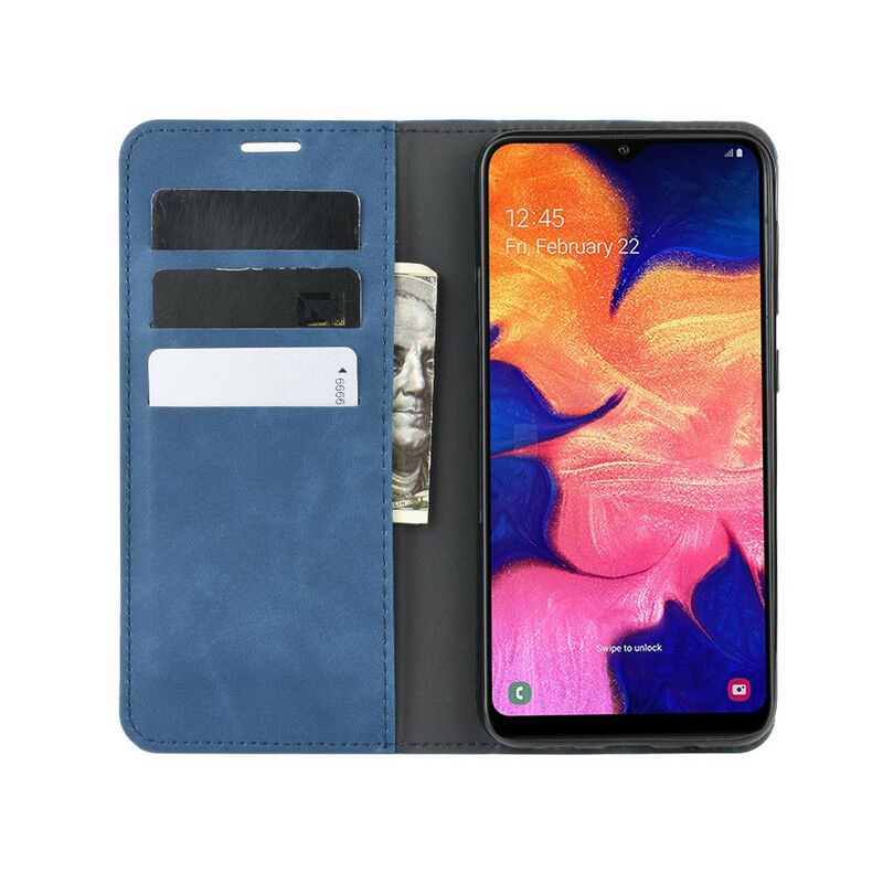 Flip Cover Samsung Galaxy A10 Effet Cuir Vintage Stylisé Flip Cover Samsung Galaxy A10 Effet Cuir Vintage Stylisé