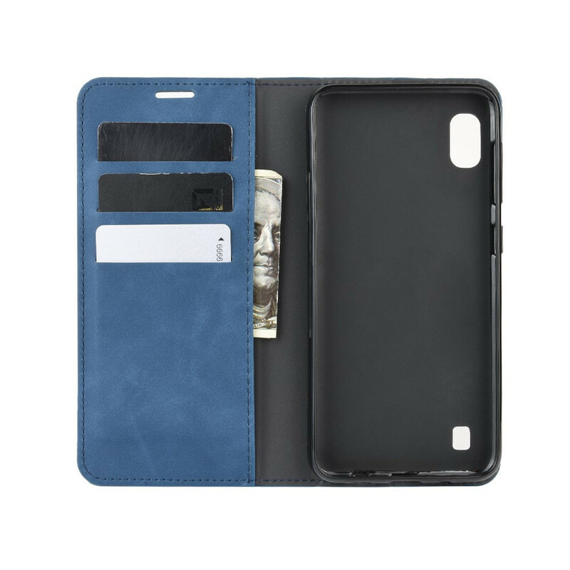 Flip Cover Samsung Galaxy A10 Effet Cuir Vintage Stylisé Flip Cover Samsung Galaxy A10 Effet Cuir Vintage Stylisé