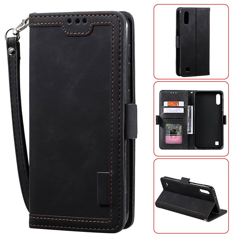Housse Samsung Galaxy A10 Simili Cuir Bicolore Contours Renforcés Housse Samsung Galaxy A10 Simili Cuir Bicolore Contours Renforcés