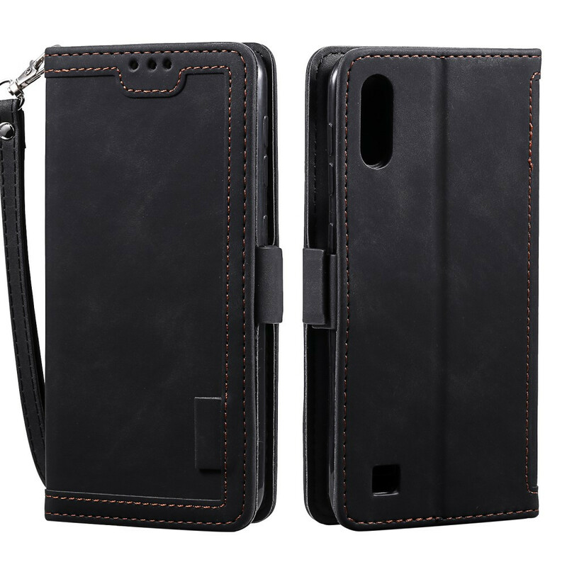 Housse Samsung Galaxy A10 Simili Cuir Bicolore Contours Renforcés Housse Samsung Galaxy A10 Simili Cuir Bicolore Contours Renforcés