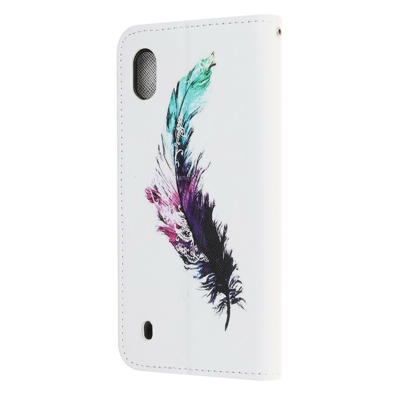 Housse Samsung Galaxy A10 Plume à Lanière Housse Samsung Galaxy A10 Plume à Lanière