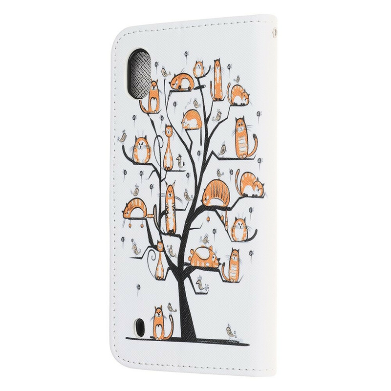 Housse Samsung Galaxy A10 Funky Cats à Lanière