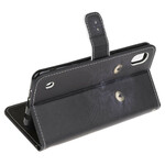 Housse Samsung Galaxy A10 Yeux de Chat Noir à Lanière Housse Samsung Galaxy A10 Yeux de Chat Noir à Lanière