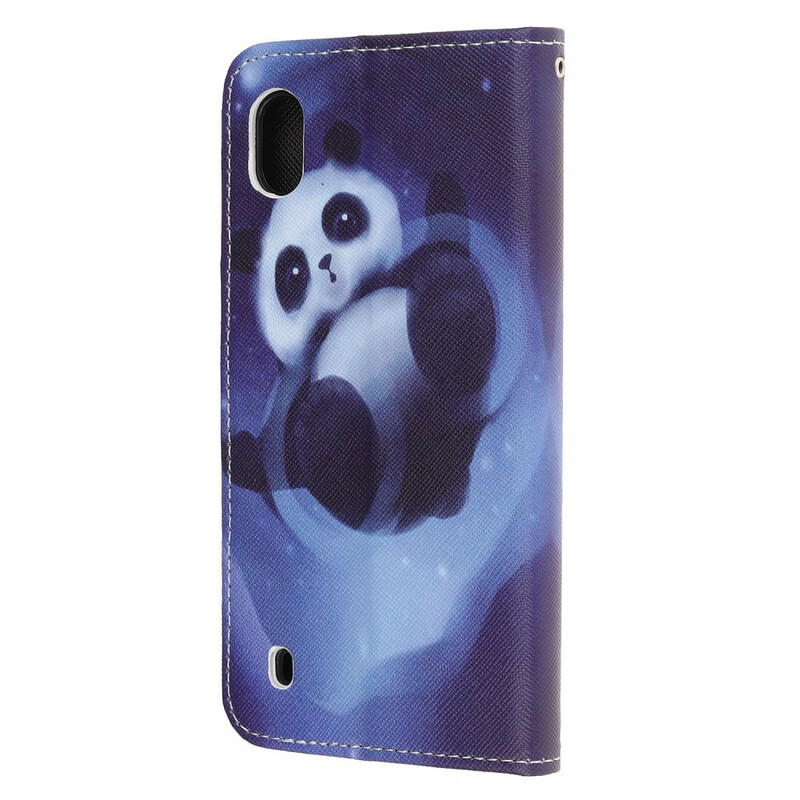 Housse Samsung Galaxy A10 Panda Space à Lanière