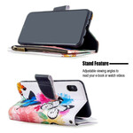 Housse Samsung Galaxy A10 Poche Zippée Papillons Housse Samsung Galaxy A10 Poche Zippée Papillons