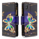 Housse Samsung Galaxy A10 Poche Zippée Papillon Royal Housse Samsung Galaxy A10 Poche Zippée Papillon Royal
