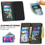 Housse Samsung Galaxy A10 Poche Zippée Papillon Royal Housse Samsung Galaxy A10 Poche Zippée Papillon Royal