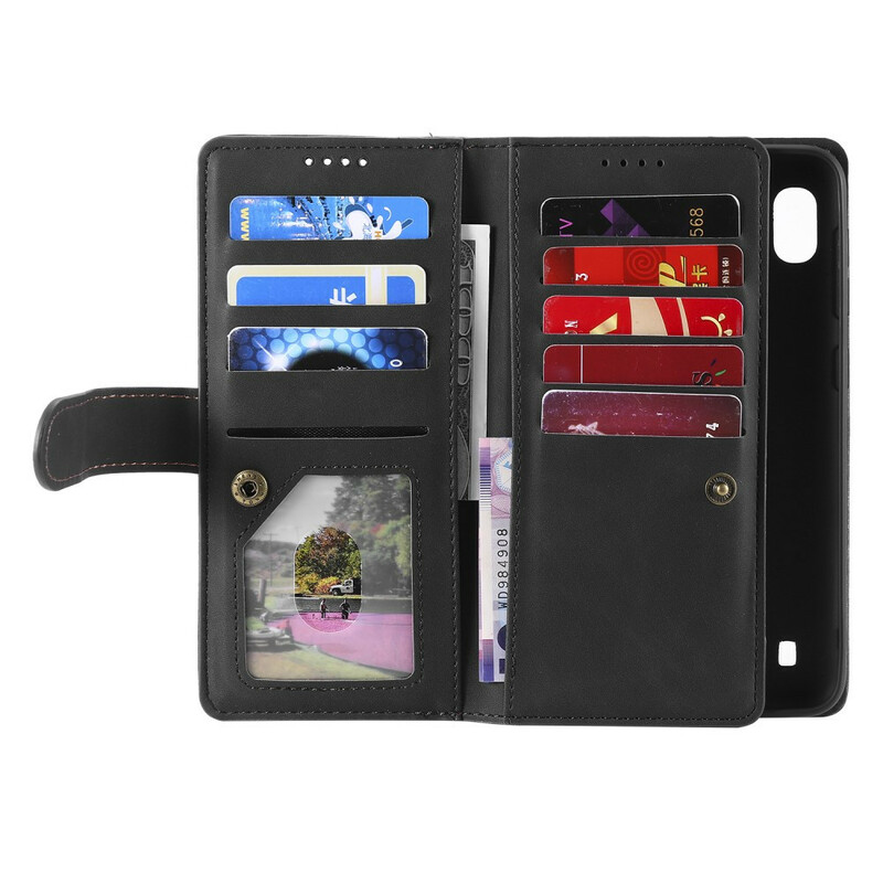Housse Samsung Galaxy A10 Porte-Monnaie 9 Porte-Cartes Housse Samsung Galaxy A10 Porte-Monnaie 9 Porte-Cartes