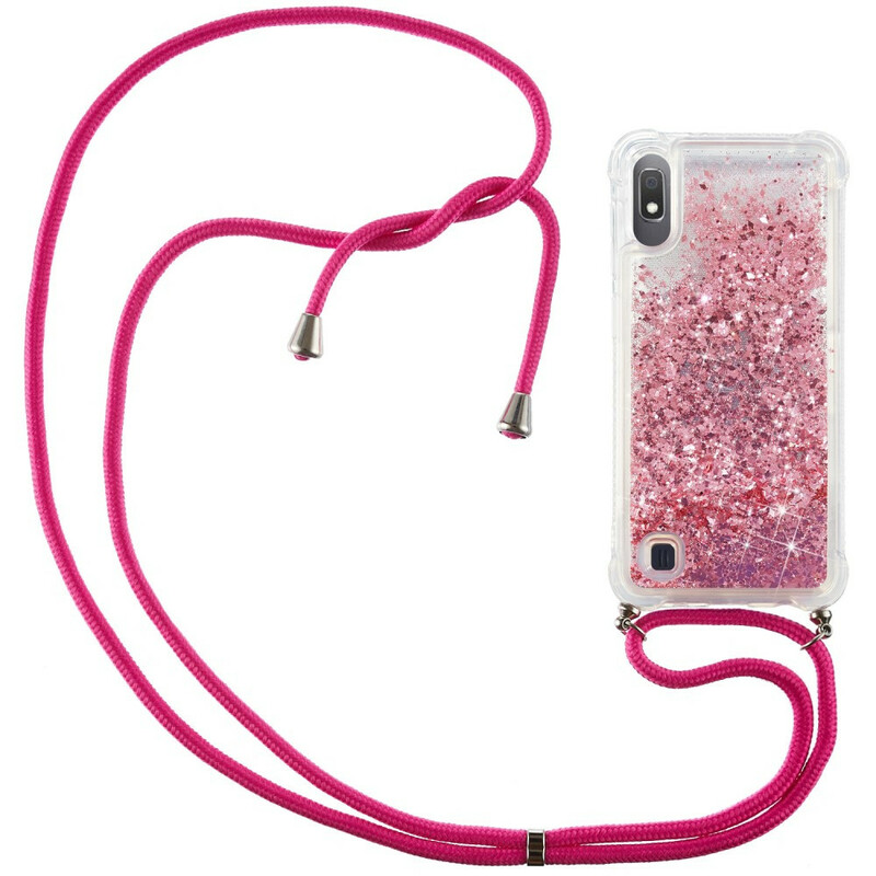 Coque Samsung Galaxy A10 Paillettes avec Cordon Coque Samsung Galaxy A10 Paillettes avec Cordon