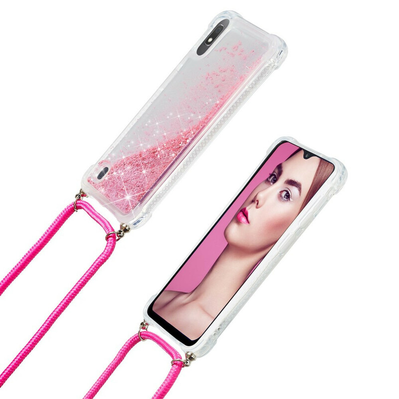 Coque Samsung Galaxy A10 Paillettes avec Cordon Coque Samsung Galaxy A10 Paillettes avec Cordon