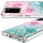 Coque Samsung Galaxy Note 20 Ultra Marbre Paillettes en Carreaux