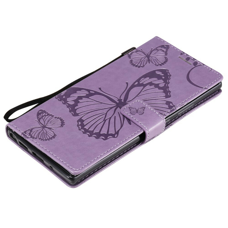 Housse Samsung Galaxy Note 20 Ultra Papillons Géants à Lanière Housse Samsung Galaxy Note 20 Ultra Papillons Géants à Lanière