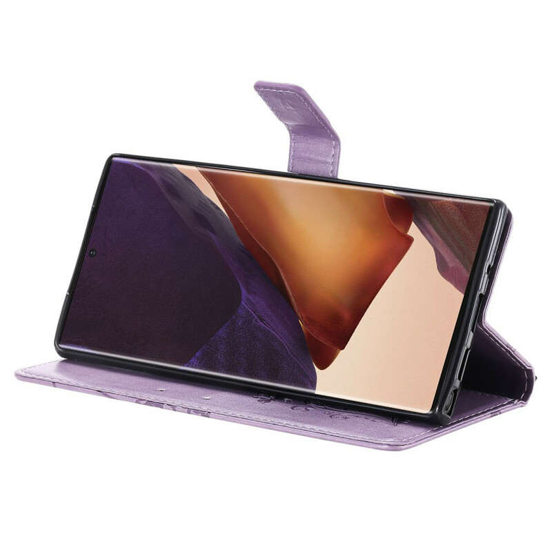 Housse Samsung Galaxy Note 20 Ultra Papillons Géants à Lanière Housse Samsung Galaxy Note 20 Ultra Papillons Géants à Lanière