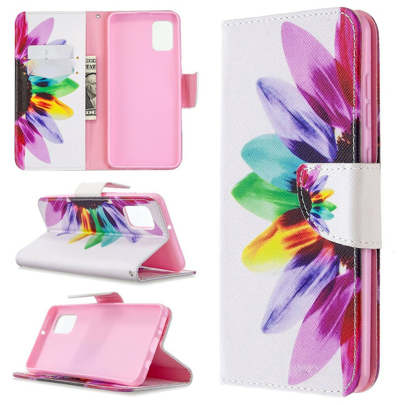 Housse Samsung Galaxy A31 Fleur Aquarelle