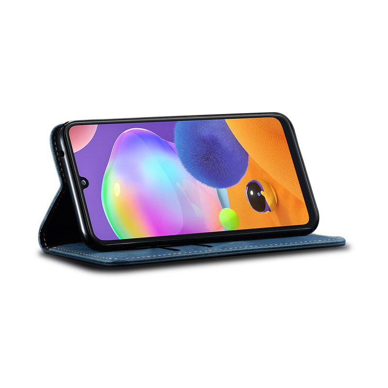 Flip Cover Samsung Galaxy A10 Tissu Jeans Flip Cover Samsung Galaxy A10 Tissu Jeans