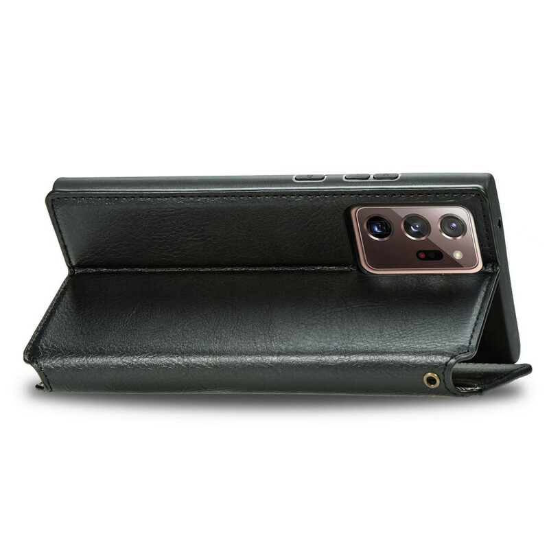 Flip Cover Samsung Galaxy Note 20 Ultra Bande Cuir Effet Diamant Ma Coque