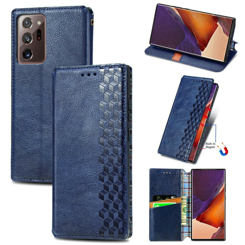 Flip Cover Samsung Galaxy Note 20 Ultra Bande Cuir Effet Diamant Flip Cover Samsung Galaxy Note 20 Ultra Bande Cuir Effet Diamant