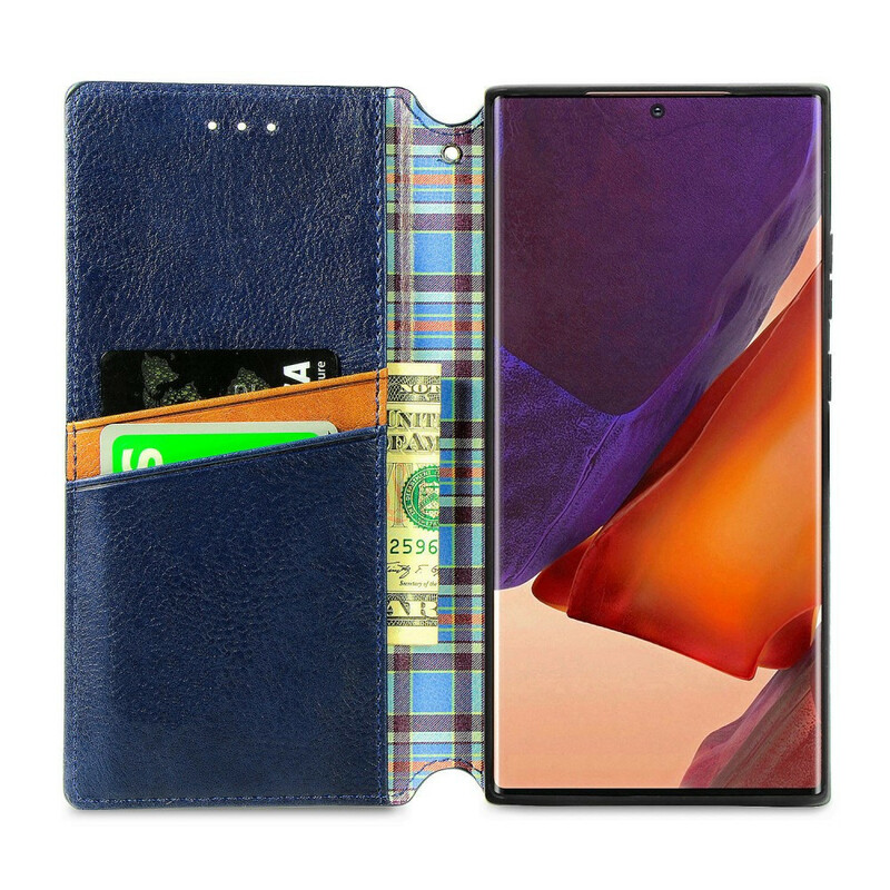 Flip Cover Samsung Galaxy Note 20 Ultra Bande Cuir Effet Diamant Flip Cover Samsung Galaxy Note 20 Ultra Bande Cuir Effet Diamant