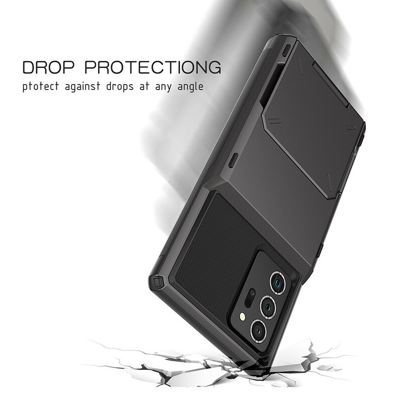 Coque Samsung Galaxy Note 20 Ultra Porte-Carte à Trap et Support