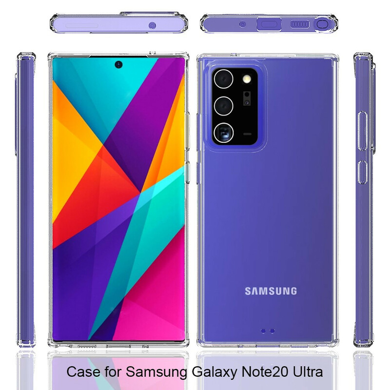 Coque Samsung Galaxy Note 20 Ultra Acrylique Rebords Colorés Coque Samsung Galaxy Note 20 Ultra Acrylique Rebords Colorés