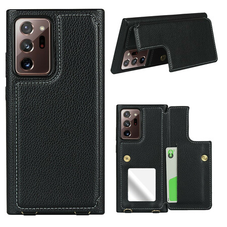 Coque Samsung Galaxy Note 20 Ultra Cuir Litchi Porte-Cartes Support