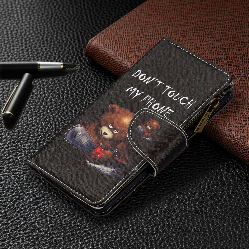 Housse Samsung Galaxy A51 Poche Zippée Ours Housse Samsung Galaxy A51 Poche Zippée Ours