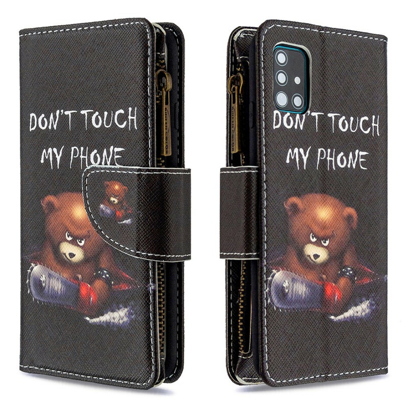 Housse Samsung Galaxy A51 Poche Zippée Ours Housse Samsung Galaxy A51 Poche Zippée Ours