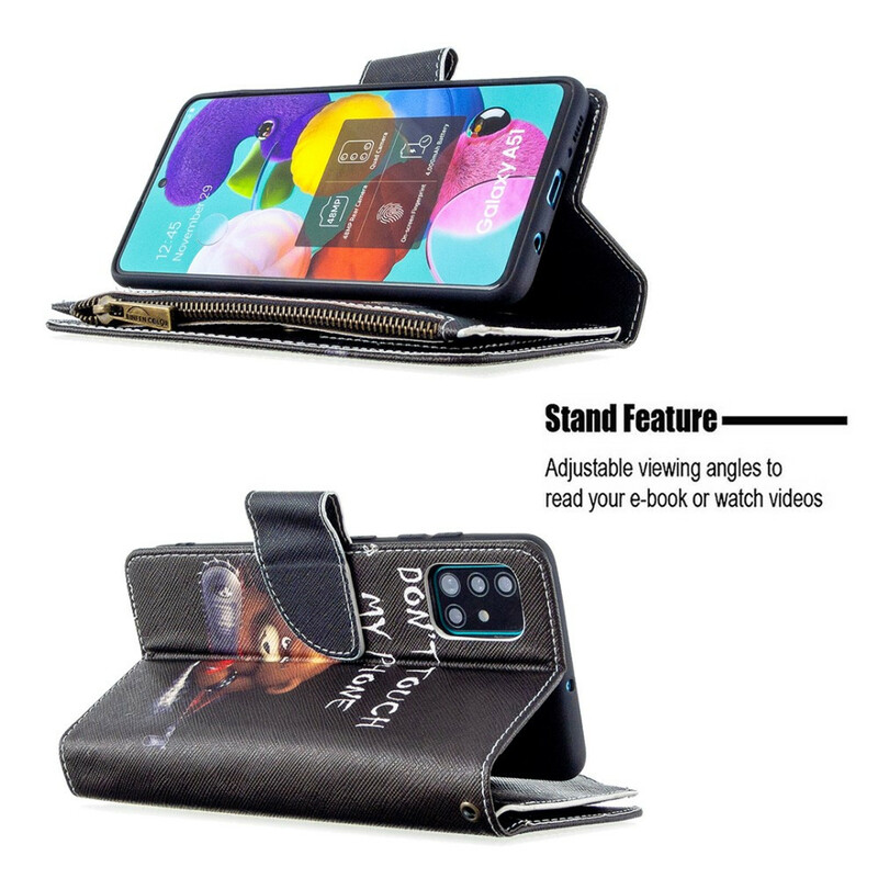 Housse Samsung Galaxy A51 Poche Zippée Ours Housse Samsung Galaxy A51 Poche Zippée Ours
