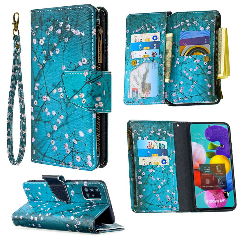 Housse Samsung Galaxy A51 Poche Zippée Arbre