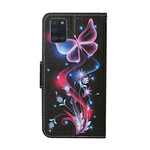 Housse Samsung Galaxy A31 Papillons et Lanière