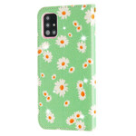 Flip Cover Samsung Galaxy A51 Simili Cuir Marguerites Flip Cover Samsung Galaxy A51 Simili Cuir Marguerites