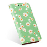 Flip Cover Samsung Galaxy A51 Simili Cuir Marguerites Flip Cover Samsung Galaxy A51 Simili Cuir Marguerites