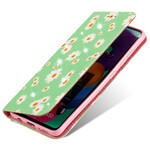 Flip Cover Samsung Galaxy A51 Simili Cuir Marguerites Flip Cover Samsung Galaxy A51 Simili Cuir Marguerites
