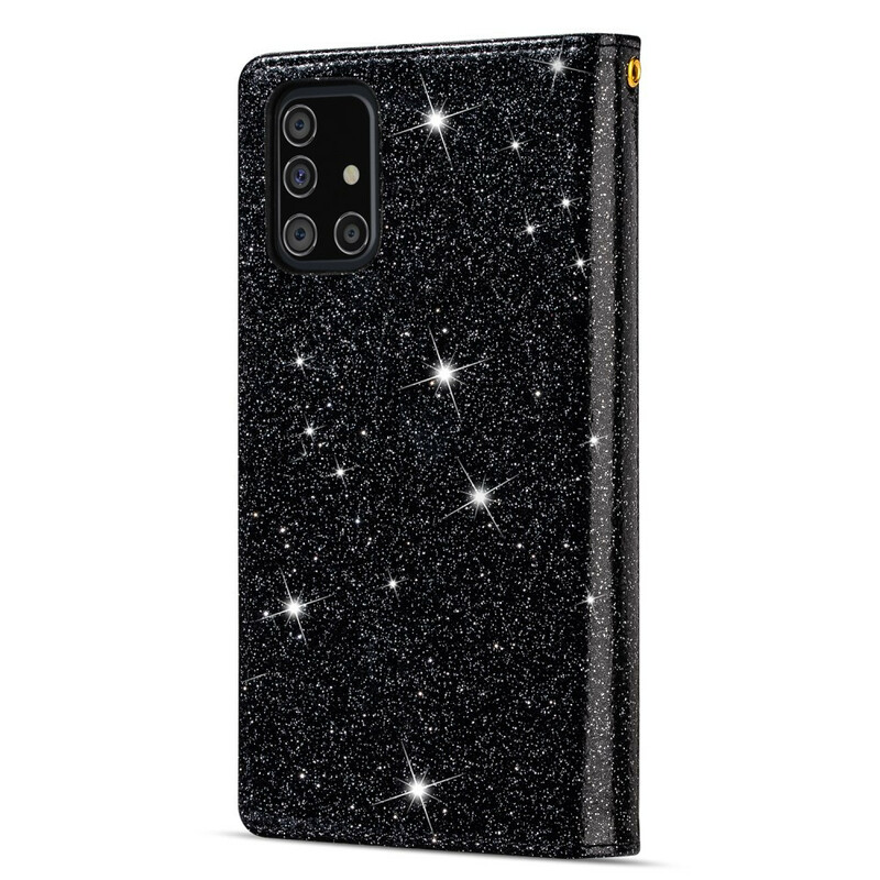 Housse Samsung Galaxy A31 Paillettes Portefeuille Zip Housse Samsung Galaxy A31 Paillettes Portefeuille Zip