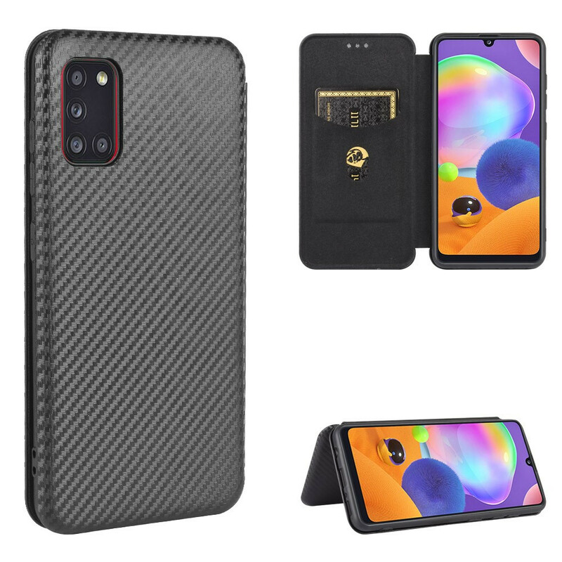 Flip Cover Samsung Galaxy A31 Fibre Carbone Flip Cover Samsung Galaxy A31 Fibre Carbone