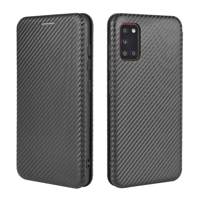 Flip Cover Samsung Galaxy A31 Fibre Carbone Flip Cover Samsung Galaxy A31 Fibre Carbone