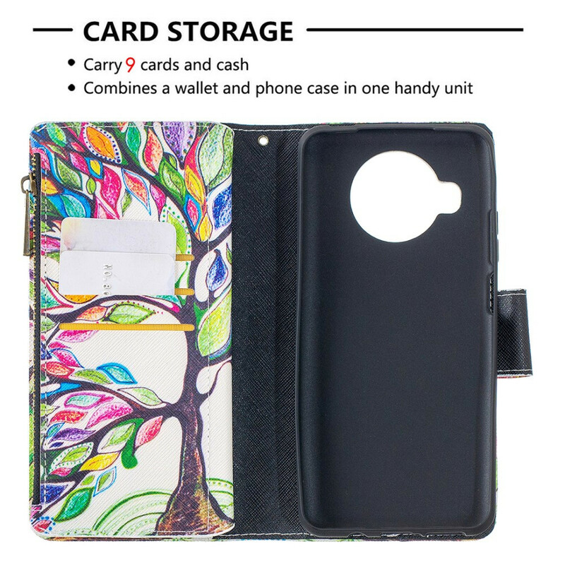 Housse Xiaomi Mi 10T Lite 5G / Redmi Note 9 Pro 5G Poche Zippée Arbre Housse Xiaomi Mi 10T Lite 5G / Redmi Note 9 Pro 5G Poche Zippée Arbre