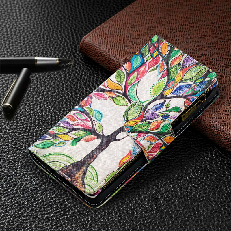 Housse Xiaomi Mi 10T Lite 5G / Redmi Note 9 Pro 5G Poche Zippée Arbre Housse Xiaomi Mi 10T Lite 5G / Redmi Note 9 Pro 5G Poche Zippée Arbre