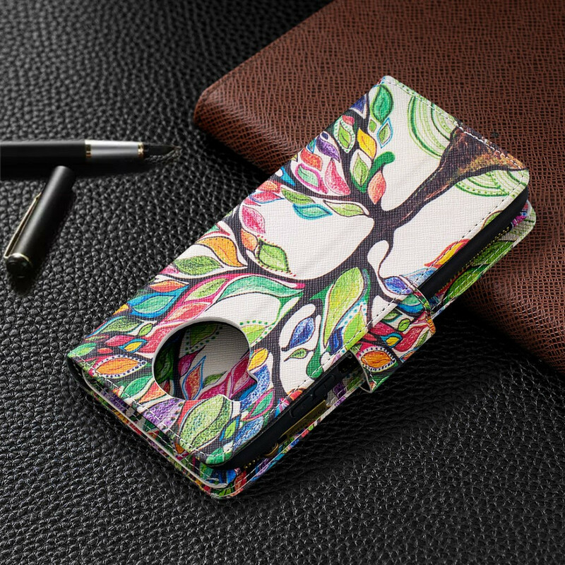 Housse Xiaomi Mi 10T Lite 5G / Redmi Note 9 Pro 5G Poche Zippée Arbre Housse Xiaomi Mi 10T Lite 5G / Redmi Note 9 Pro 5G Poche Zippée Arbre
