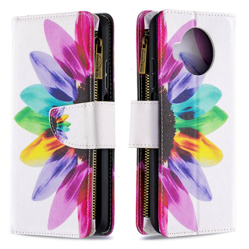 Housse Xiaomi Mi 10T Lite 5G / Redmi Note 9 Pro 5G Poche Zippée Fleur Housse Xiaomi Mi 10T Lite 5G / Redmi Note 9 Pro 5G Poche Zippée Fleur