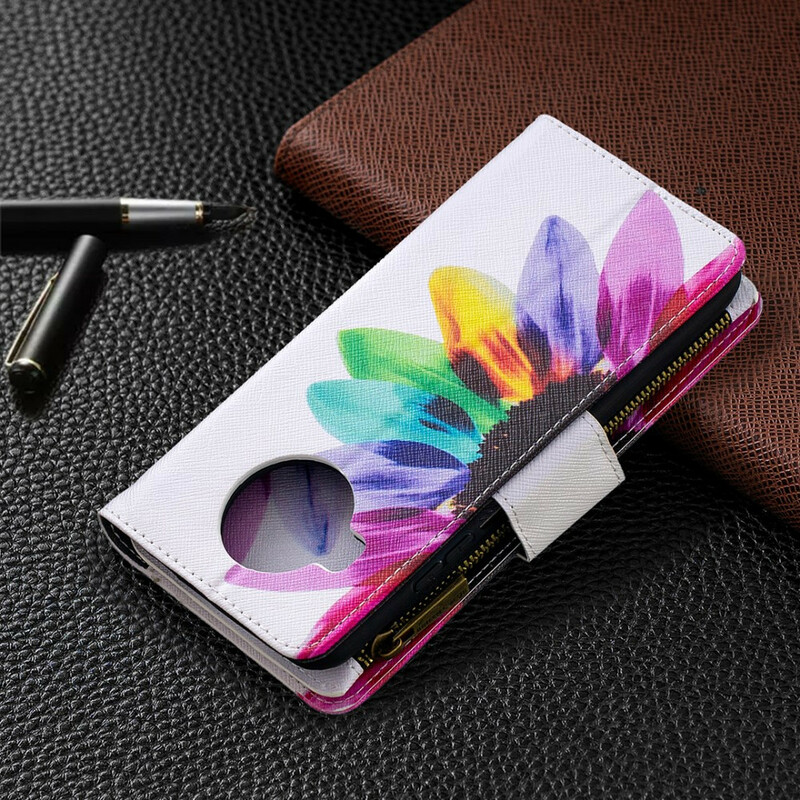 Housse Xiaomi Mi 10T Lite 5G / Redmi Note 9 Pro 5G Poche Zippée Fleur Housse Xiaomi Mi 10T Lite 5G / Redmi Note 9 Pro 5G Poche Zippée Fleur